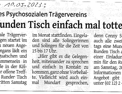 Einfach tottern am Runden Tisch