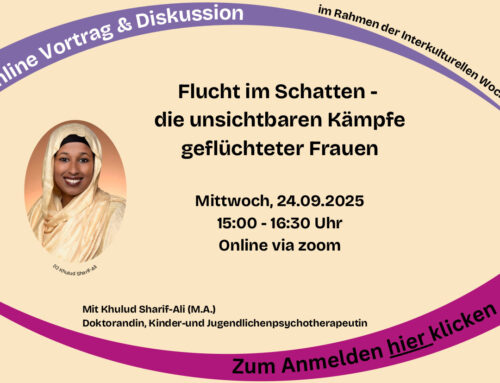 Online Vortrag & Diskussion „Flucht im Schatten“